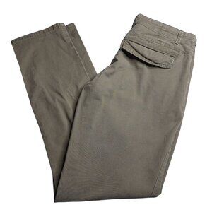 Democracy Womens Straight Leg Jeans 4 Mid Rise Olive Green Zippered Pockets